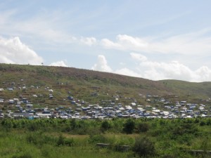 hillside tent city.