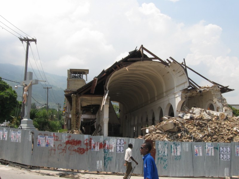 Haitian Church Damaged by Earthquake