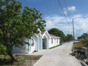 A church on Current built by the women of the community.